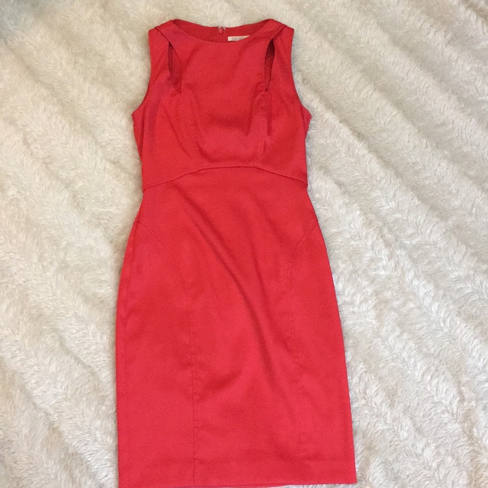 RACHEL Rachel Roy Red Sleeveless Midi Sheath Dress